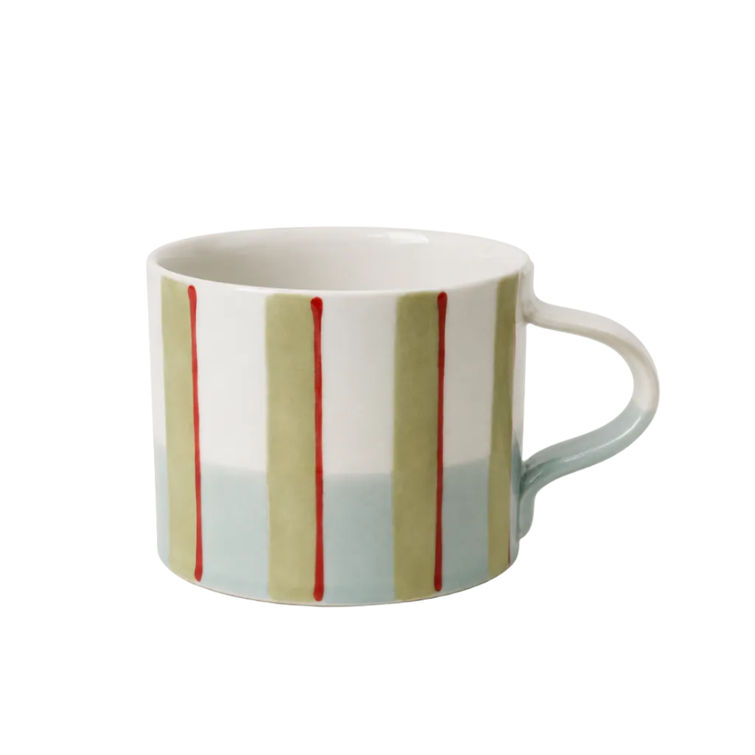 Color Play Mug - Turquoise, Olive, Cherry