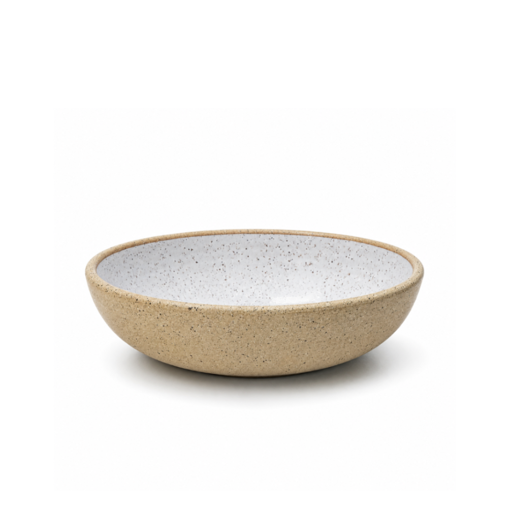 Ceramic Pasta Bowl - Nude/White