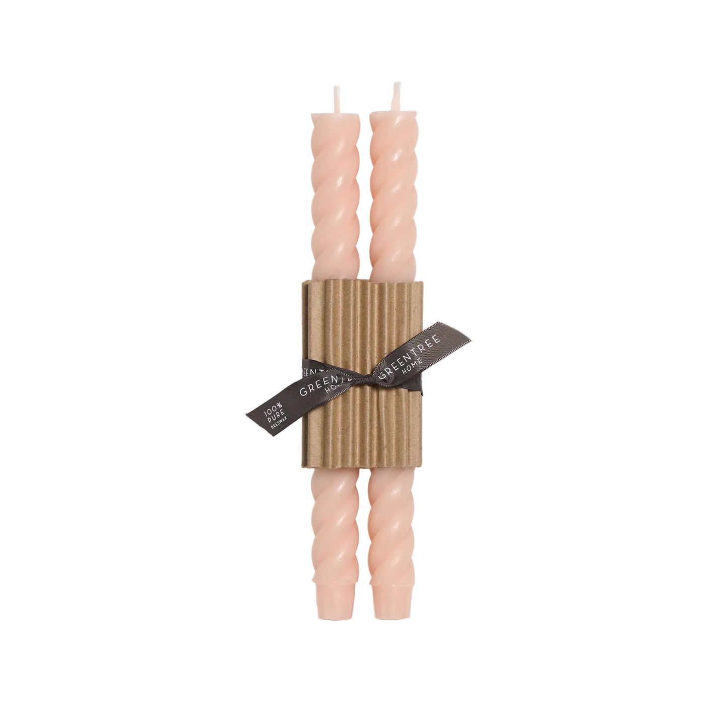 10" Rope Taper Candles: Blush