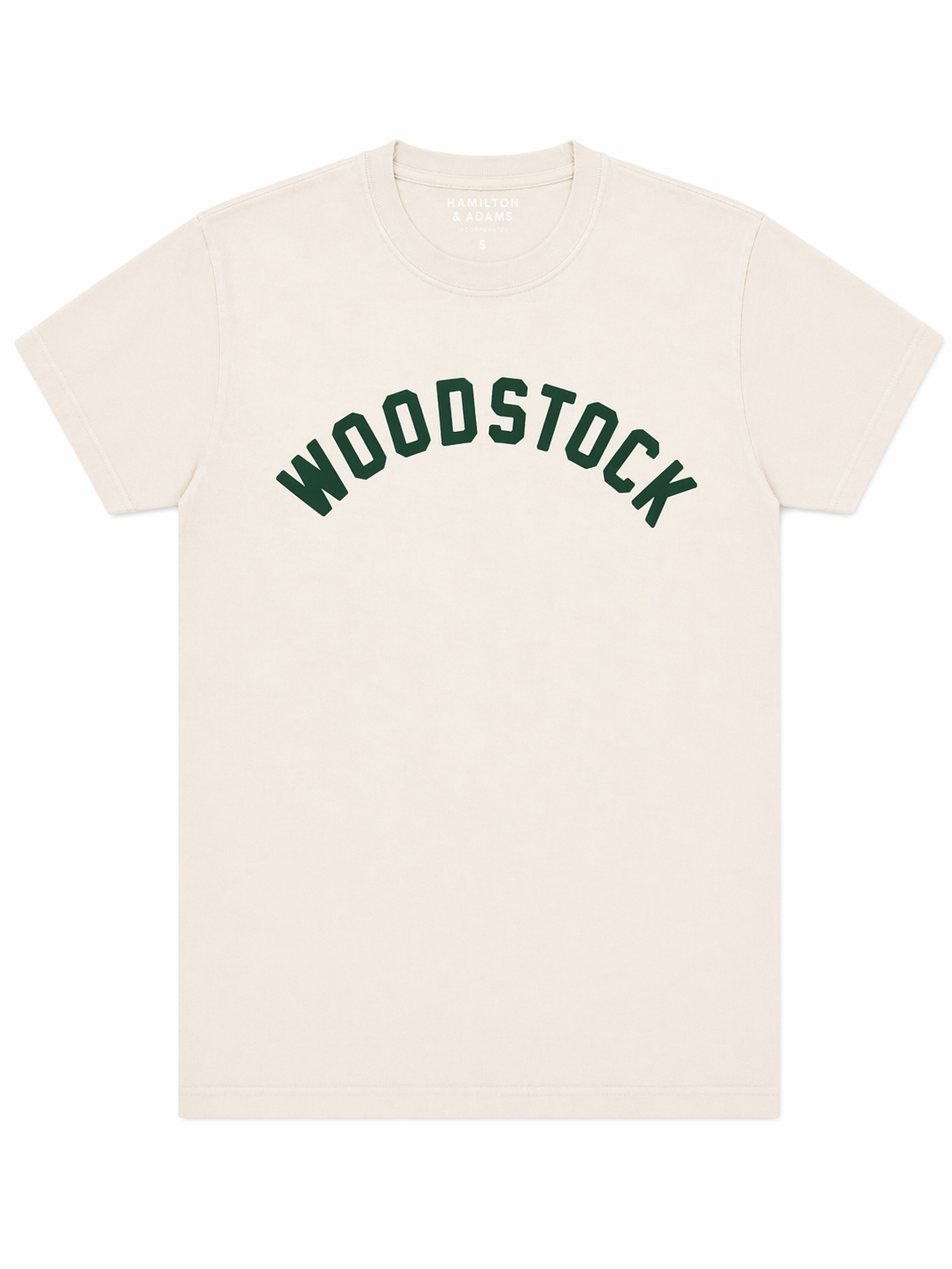 Woodstock Arch Tee - Ivory/Green