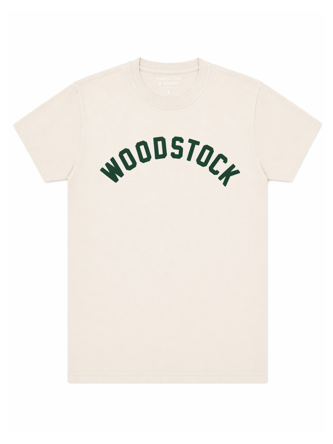 Woodstock Arch Tee - Ivory/Green