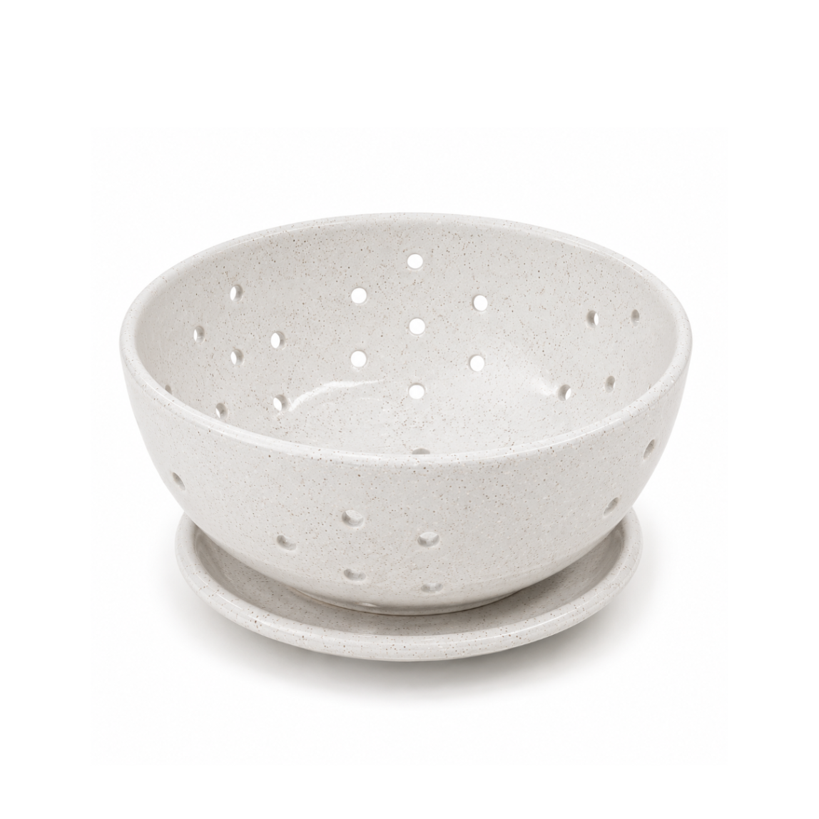 ceramic white berry bowl