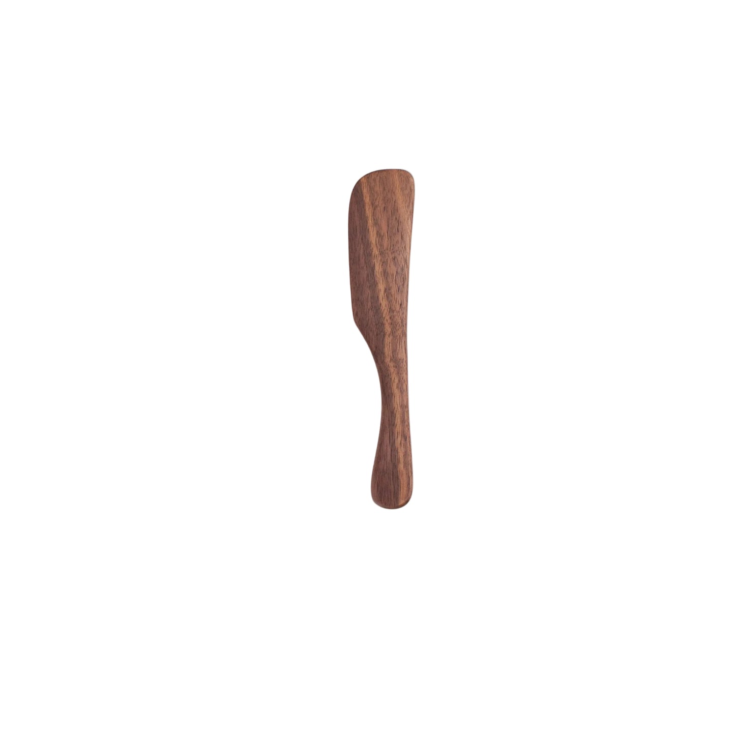 Wooden butter knife on a white background