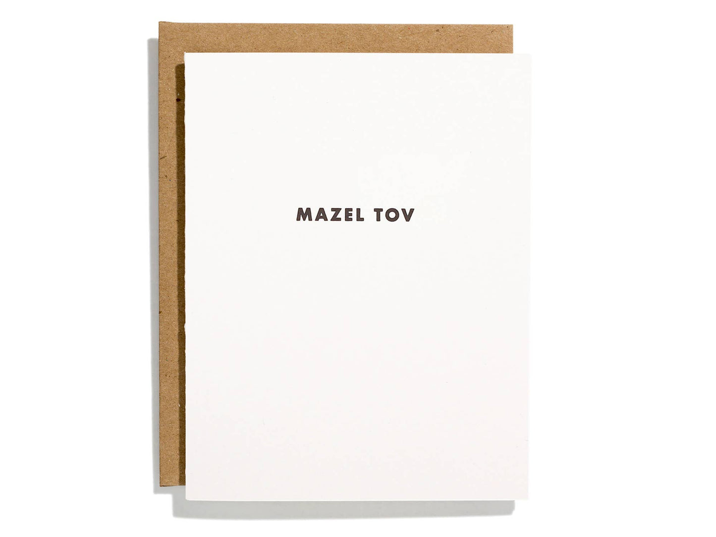 Mazel Tov - Letterpress Greeting Card