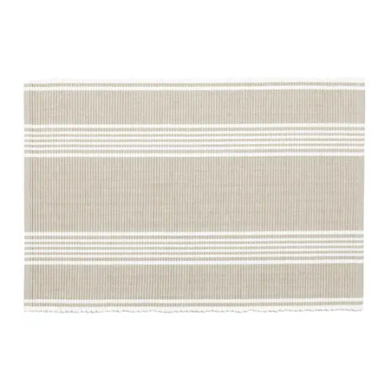 Bistro Stripe Platinum Placemat - Set of 4
