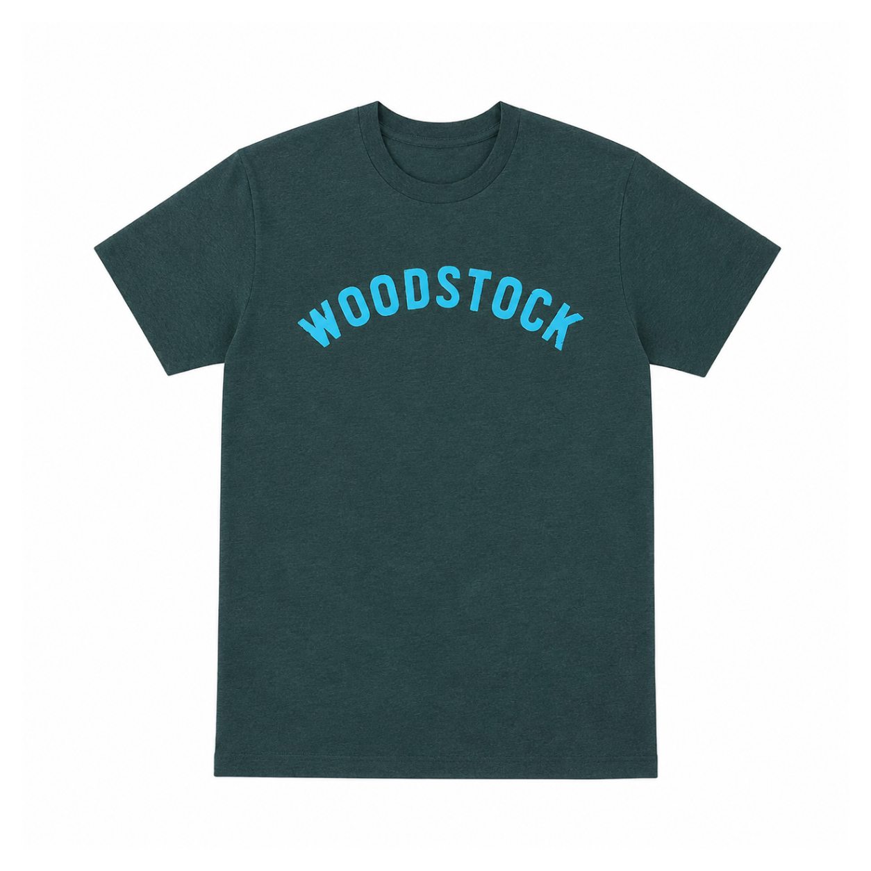 Woodstock Arch Tee - Heather Forest Green/Light Blue