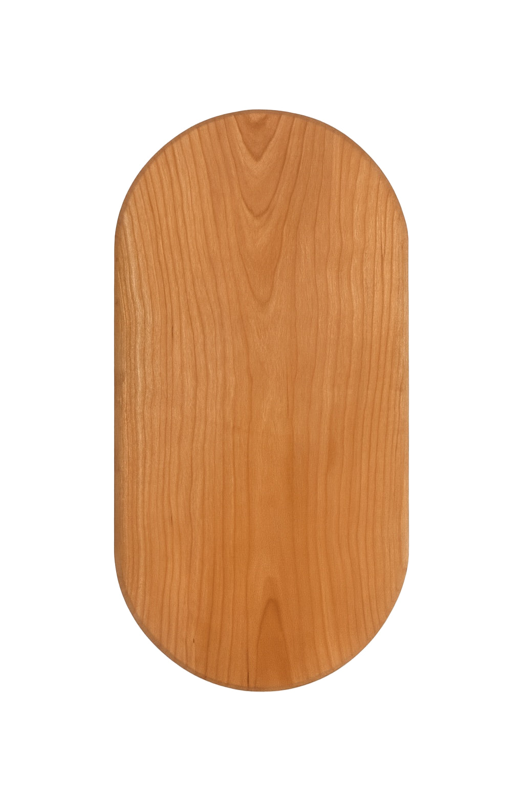 Wooden maple cutting board on a white background