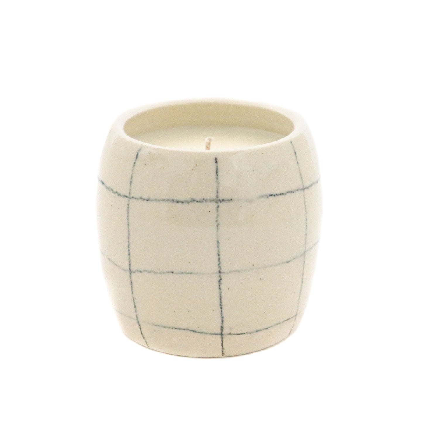 Catskill Mountains Candle in Pencil Grid Ceramic Cup
