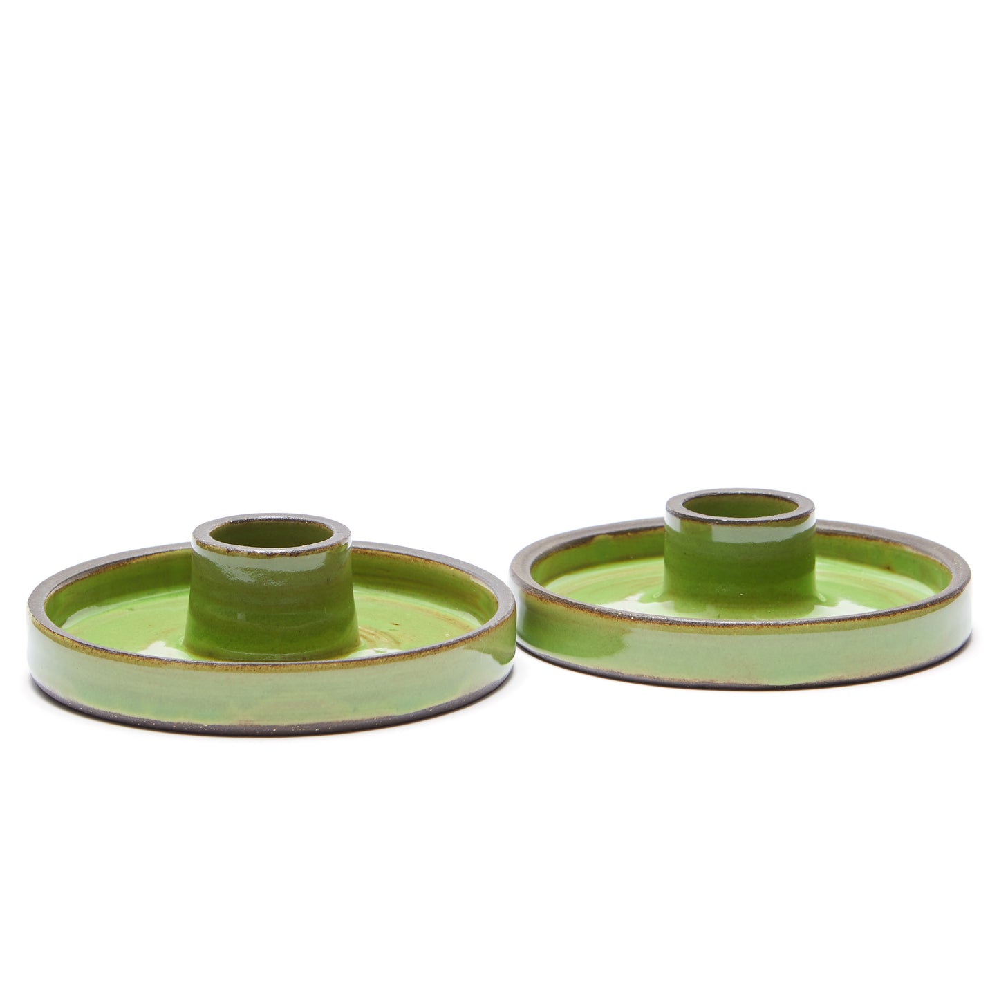 Stripe Collection Candle Holder - Green