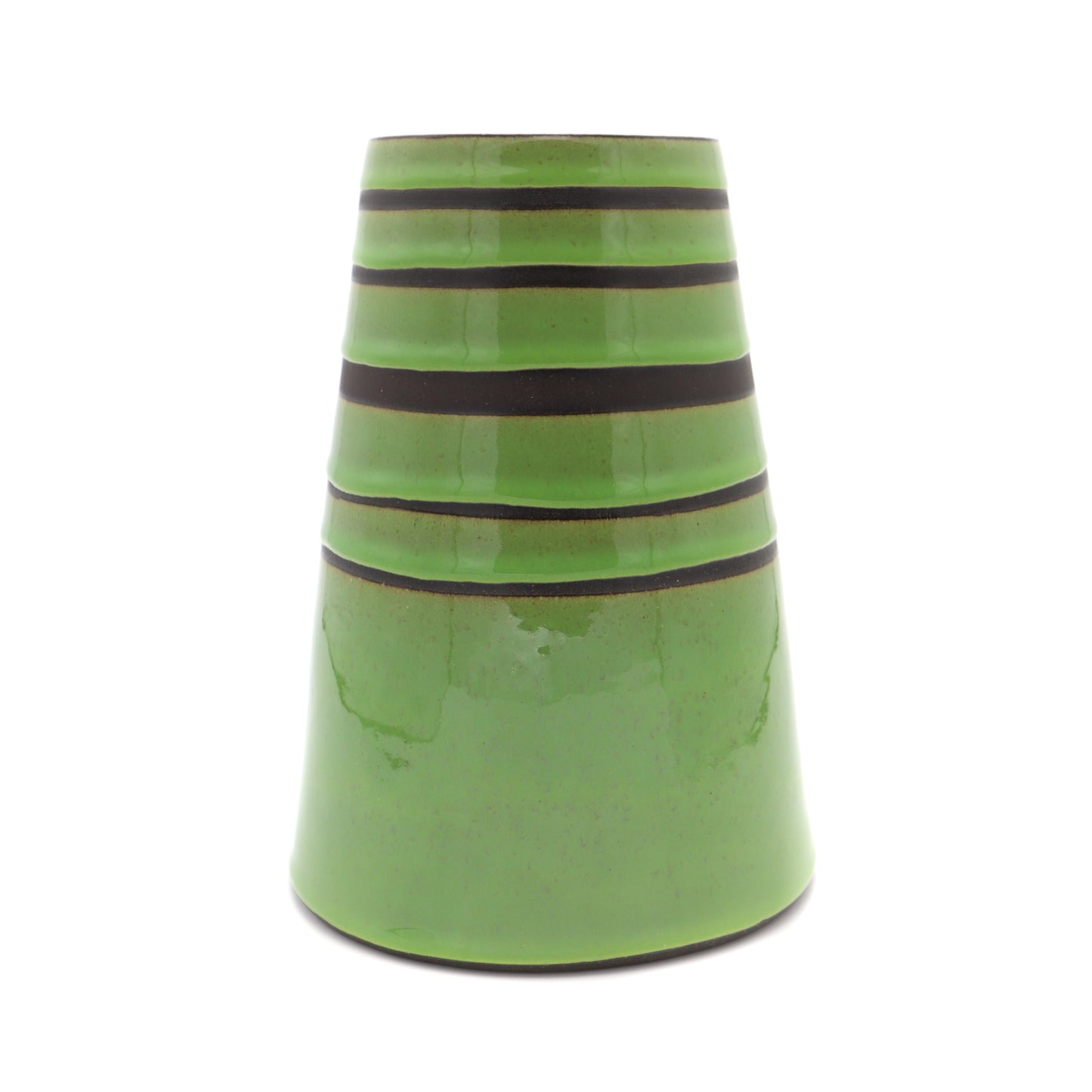 Stripe Collection Flower Vase - Green