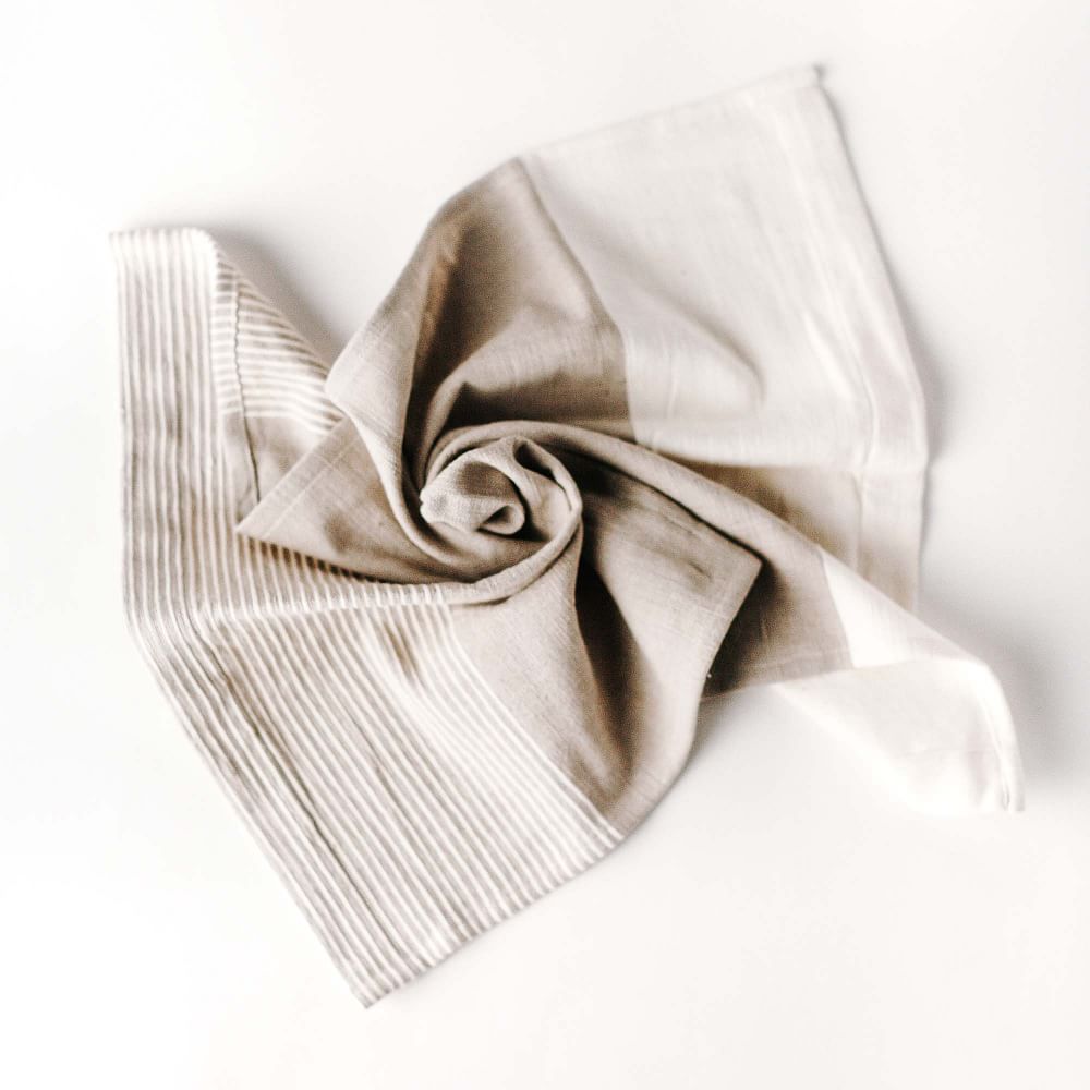 Chesapeake Tea Towel - Stone with Natural
