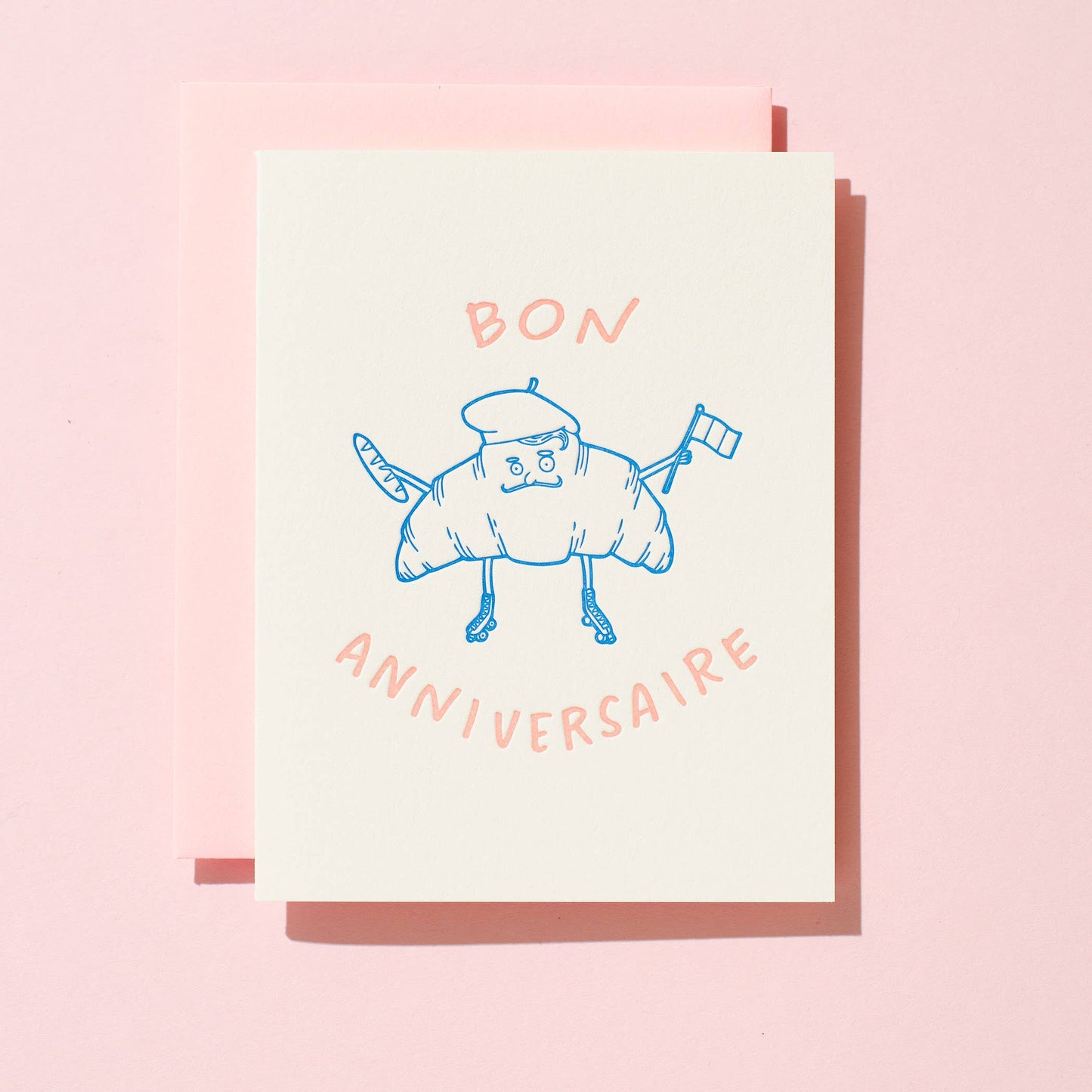 Croissant Birthday - Letterpress Greeting Card