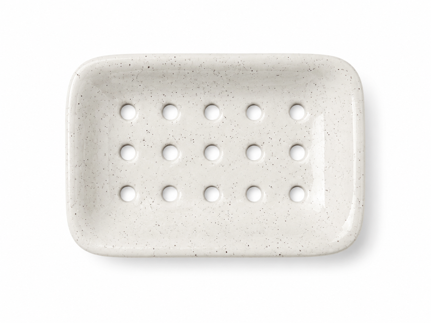 Soap Dish - White Speckle