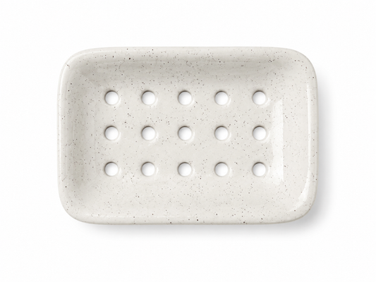 Soap Dish - White Speckle