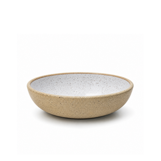 Ceramic Pasta Bowl - Nude/White