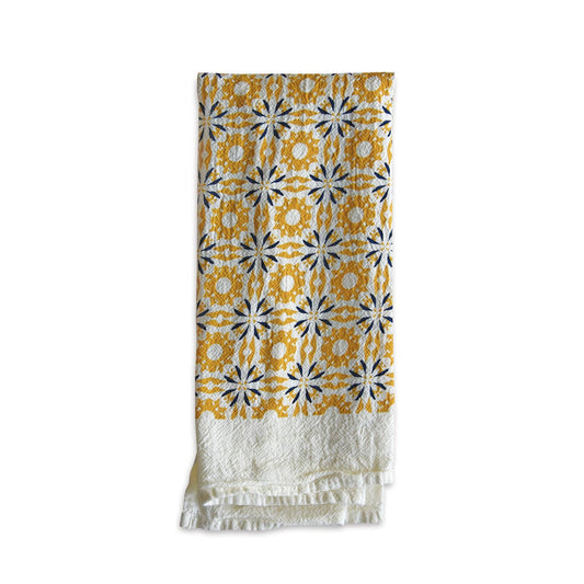 Mixed Woodblock Chicory Napkins (Set of 4)