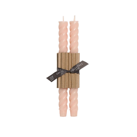 10" Rope Taper Candles: Blush