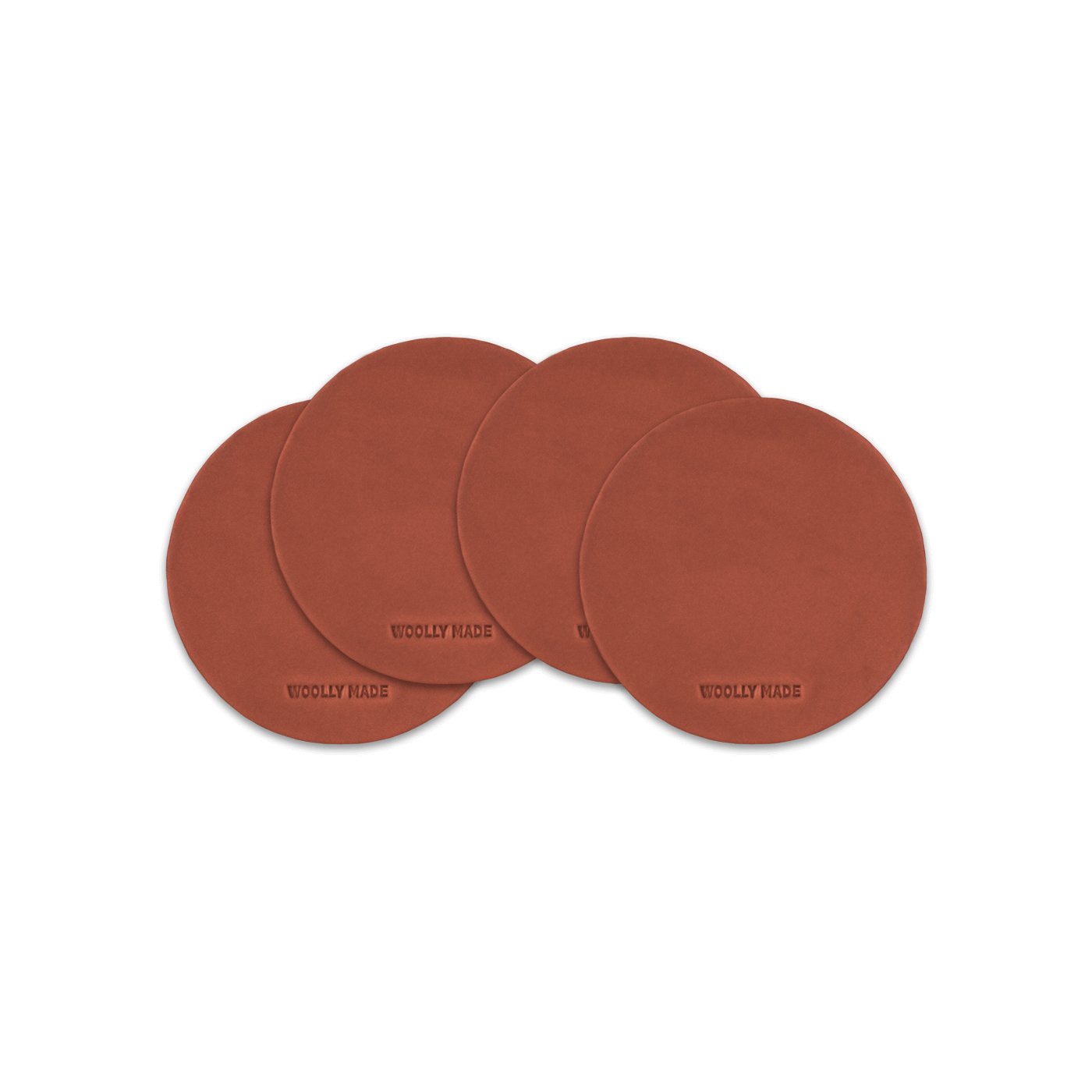 Woolly Made Leather Coasters (Set of 4)