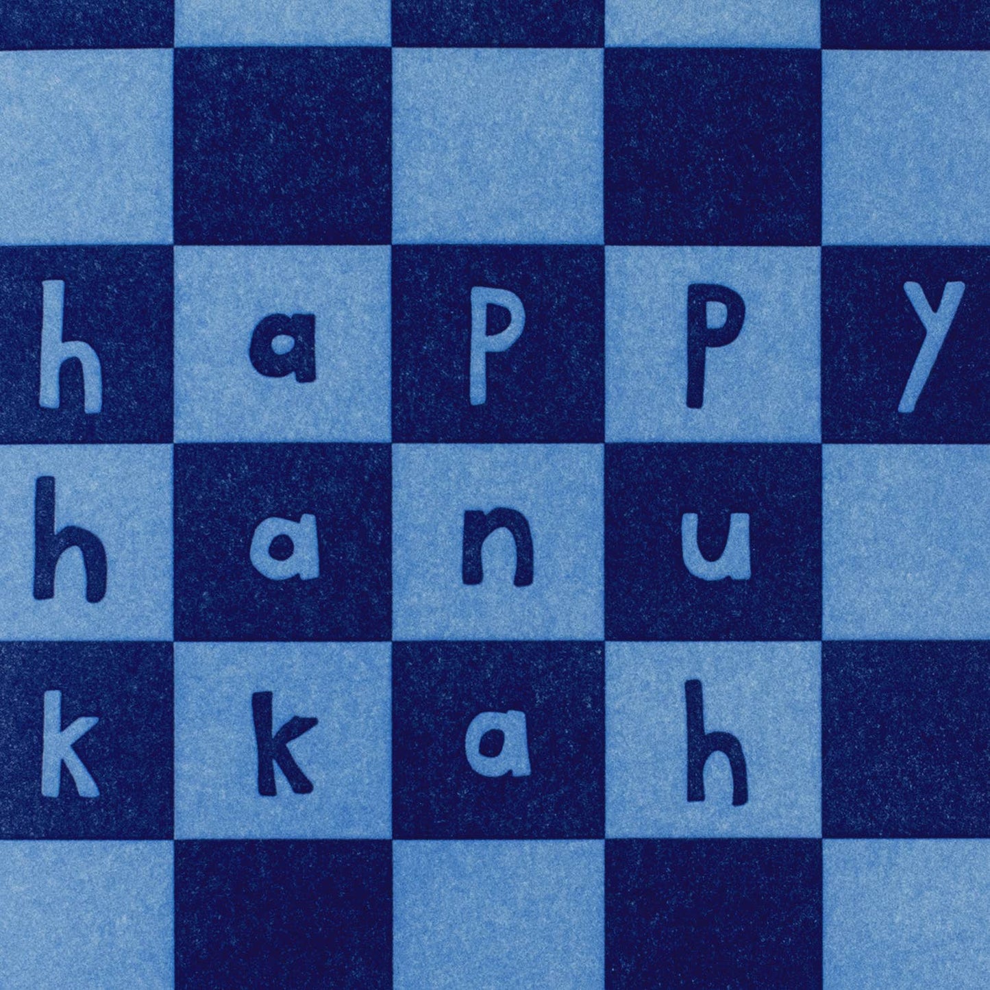 Hanukkah Checker - Letterpress Greeting Card