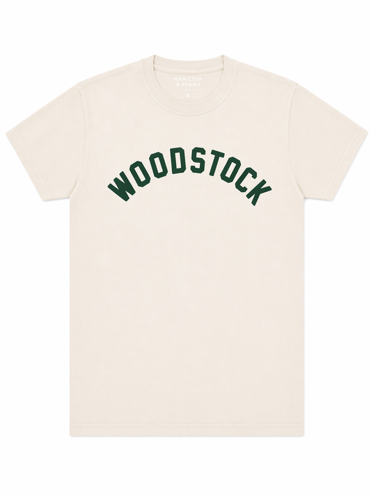 Woodstock Arch Tee - Ivory/Green