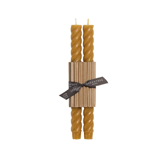 10" Rope Taper Candles: Natural