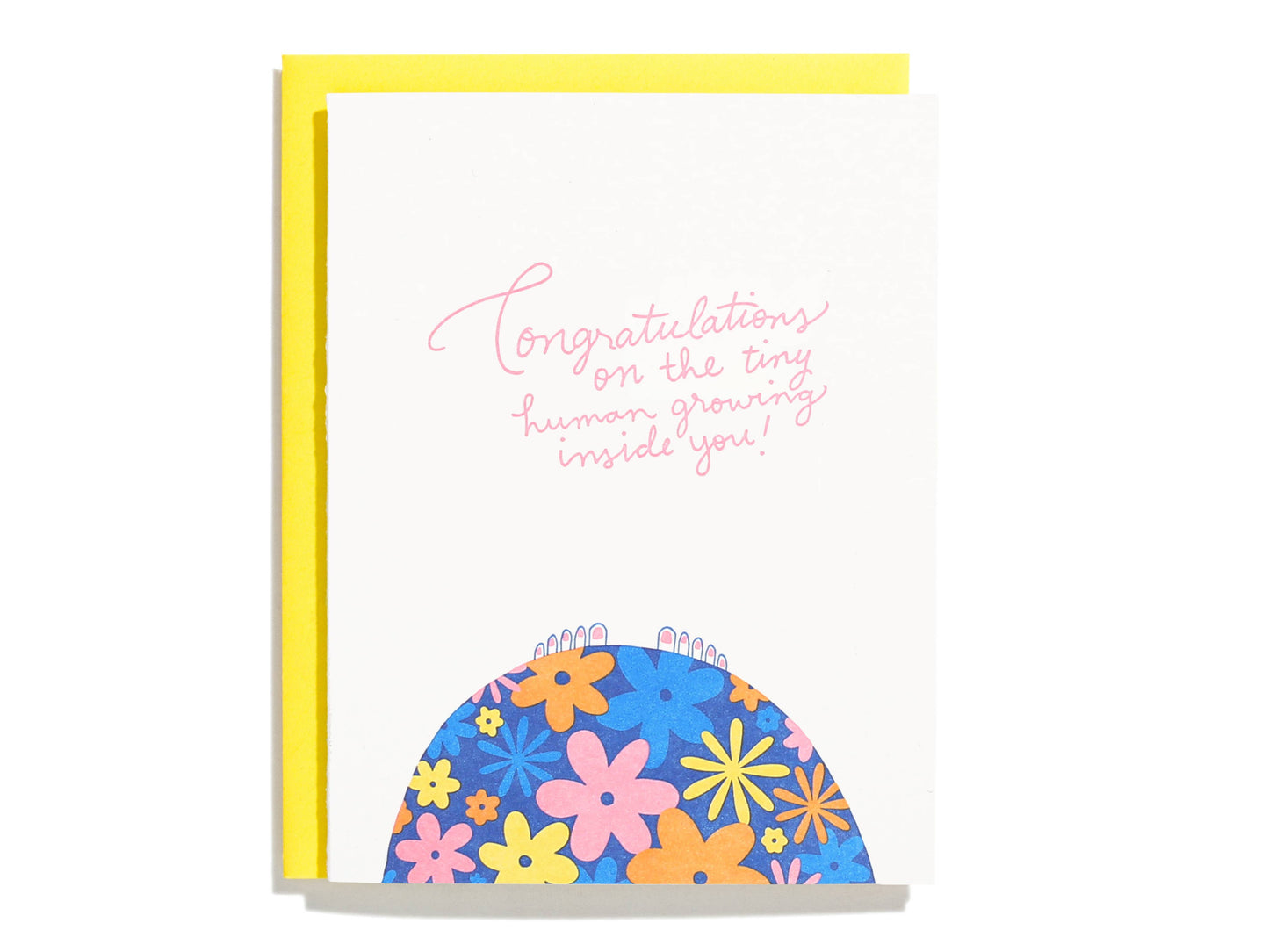 Tiny Human Floral - Letterpress Greeting Card