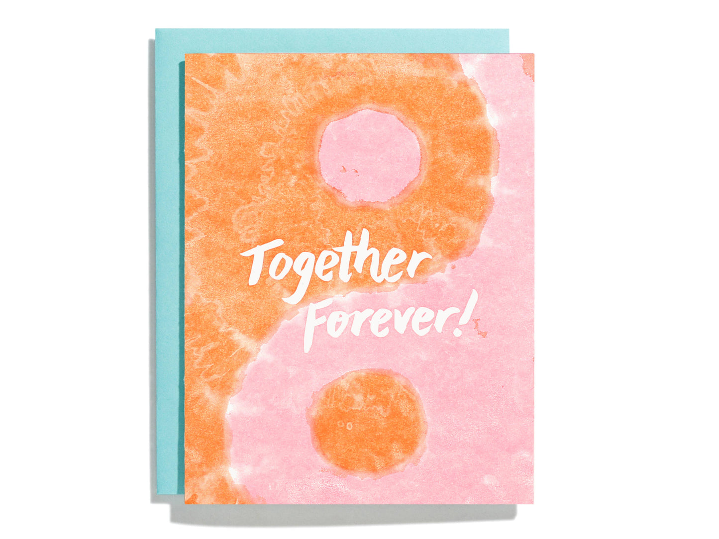 Tie Dye Yin Yang - Letterpress Greeting Card