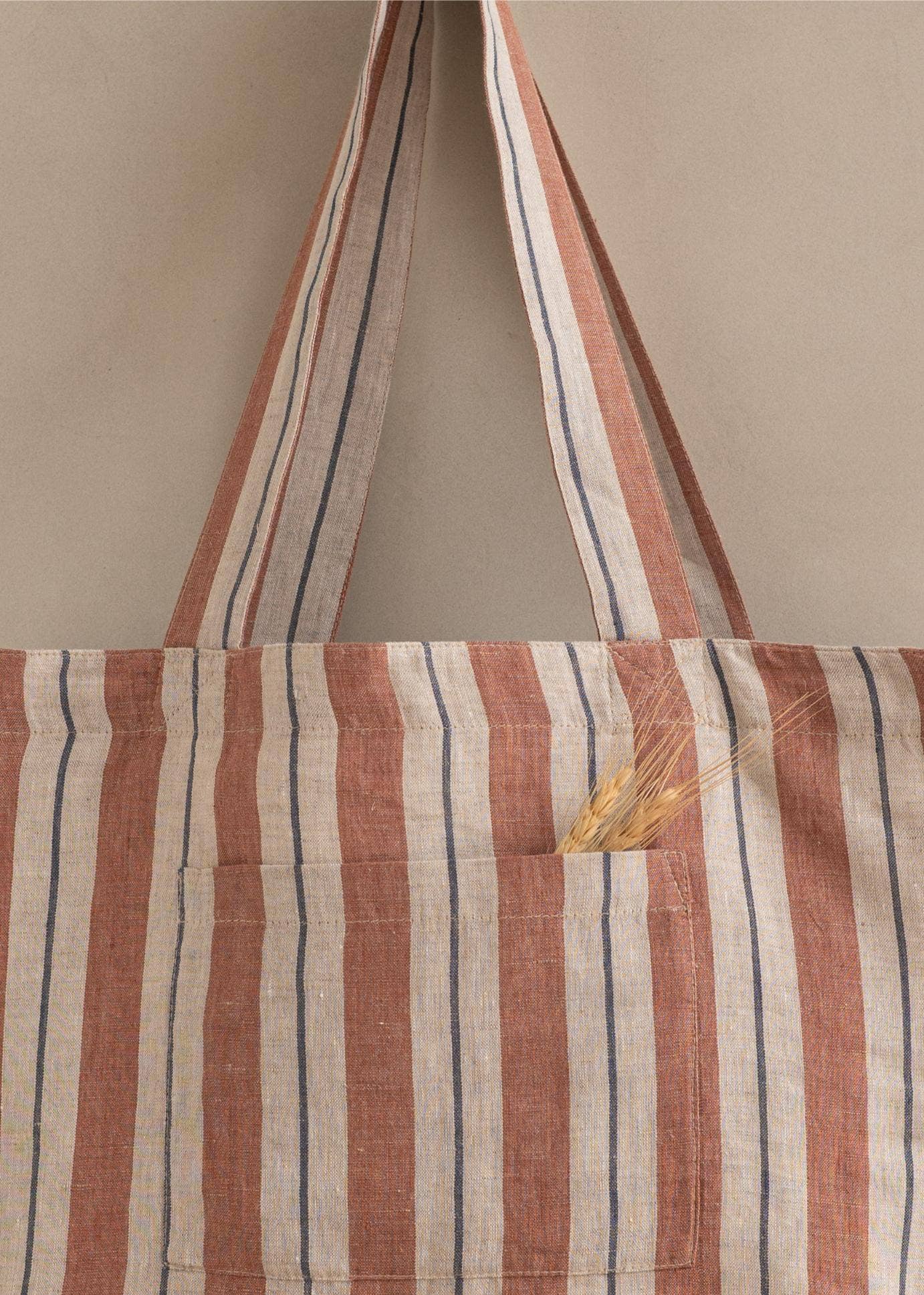 Linen Blue Segue Tote Bag