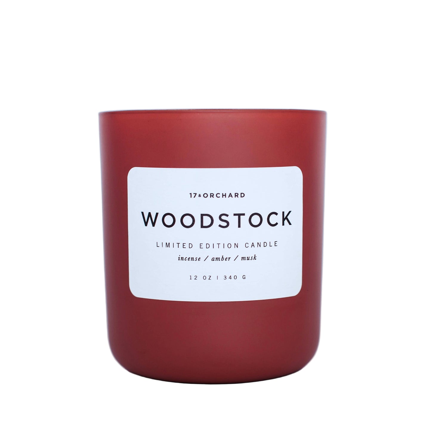 17 & Orchard  woodstock candle