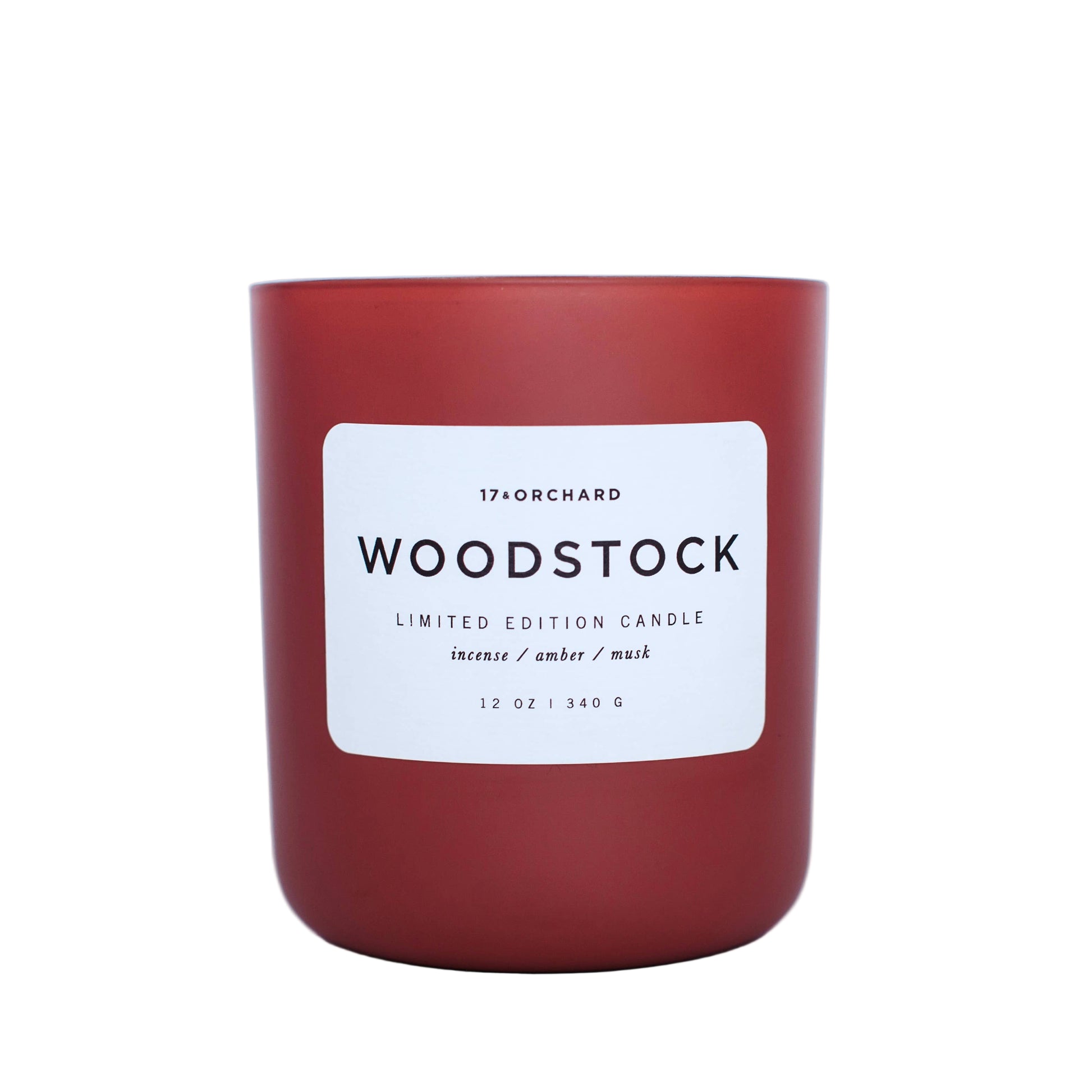 17 & Orchard  woodstock candle