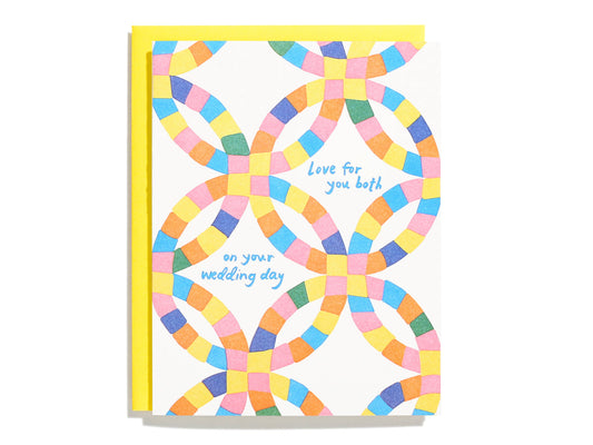 Wedding Quilt - Letterpress Greeting Card