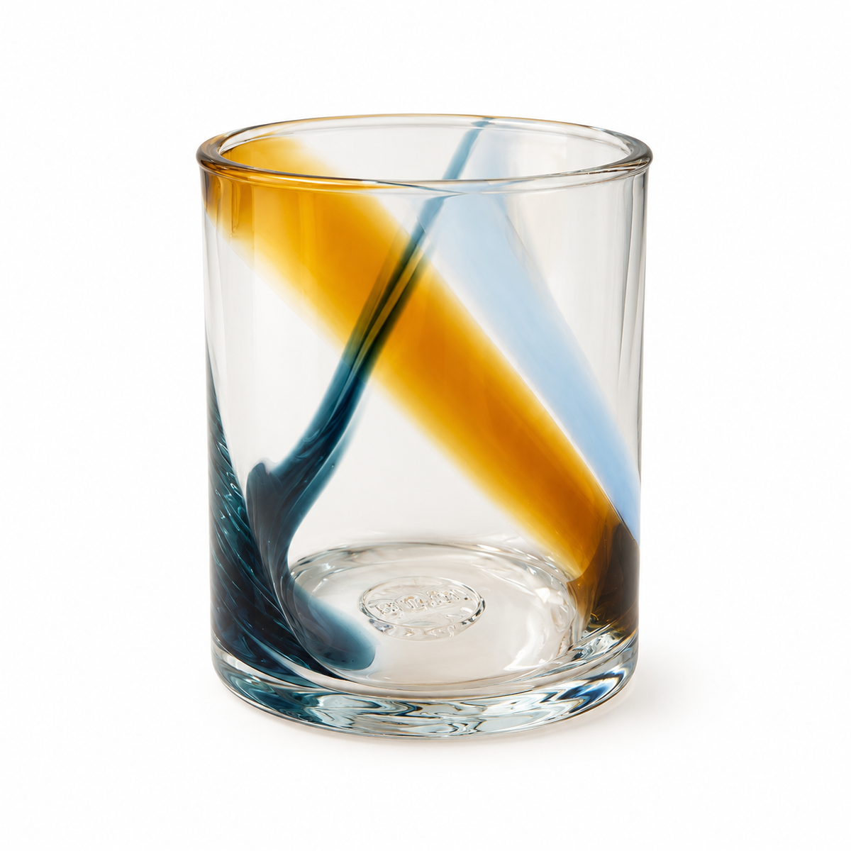 Amber, Mint and Steel Blue Color Splash Cup