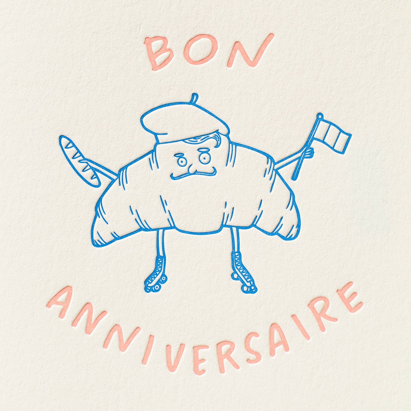 Croissant Birthday - Letterpress Greeting Card