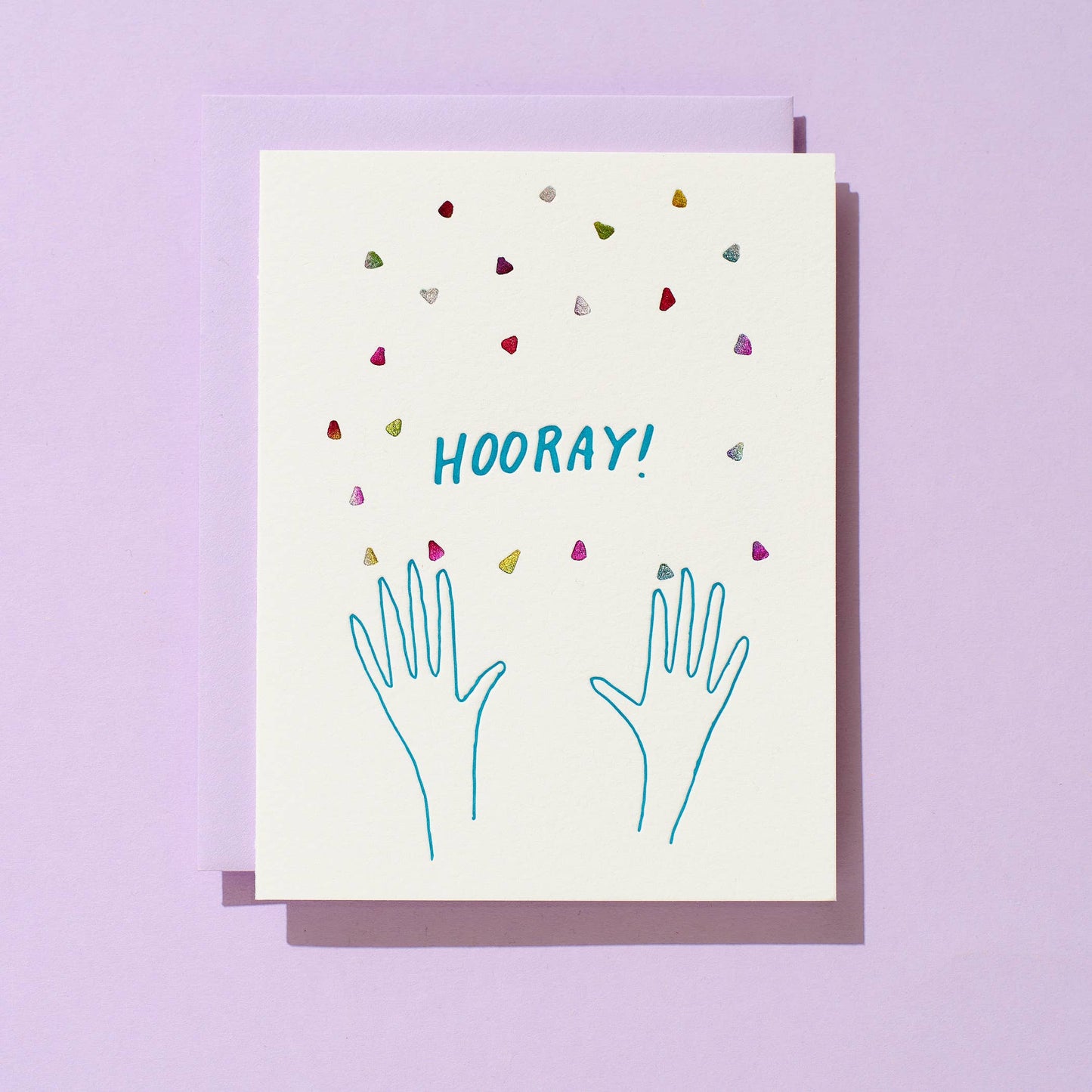 Confetti Hands - Letterpress Greeting Card