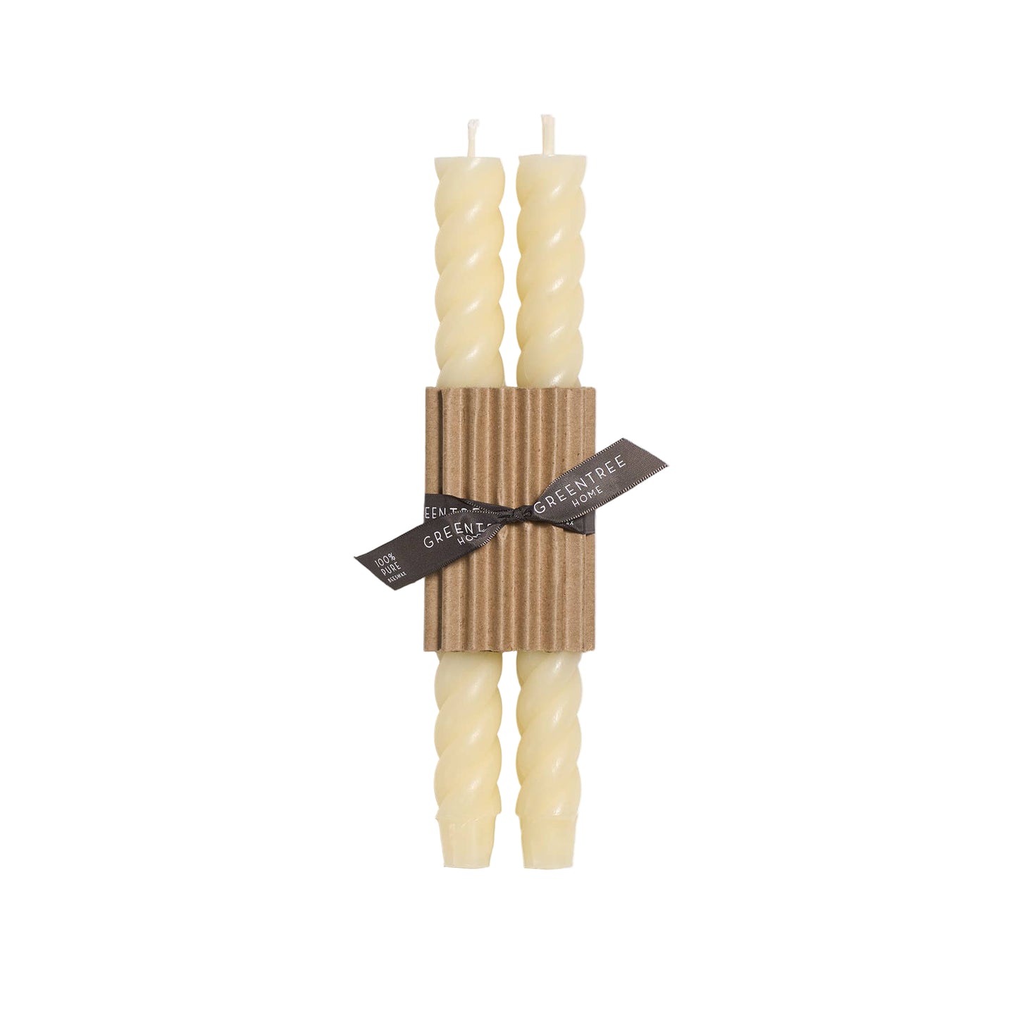 10" Rope Taper Candles: Cream