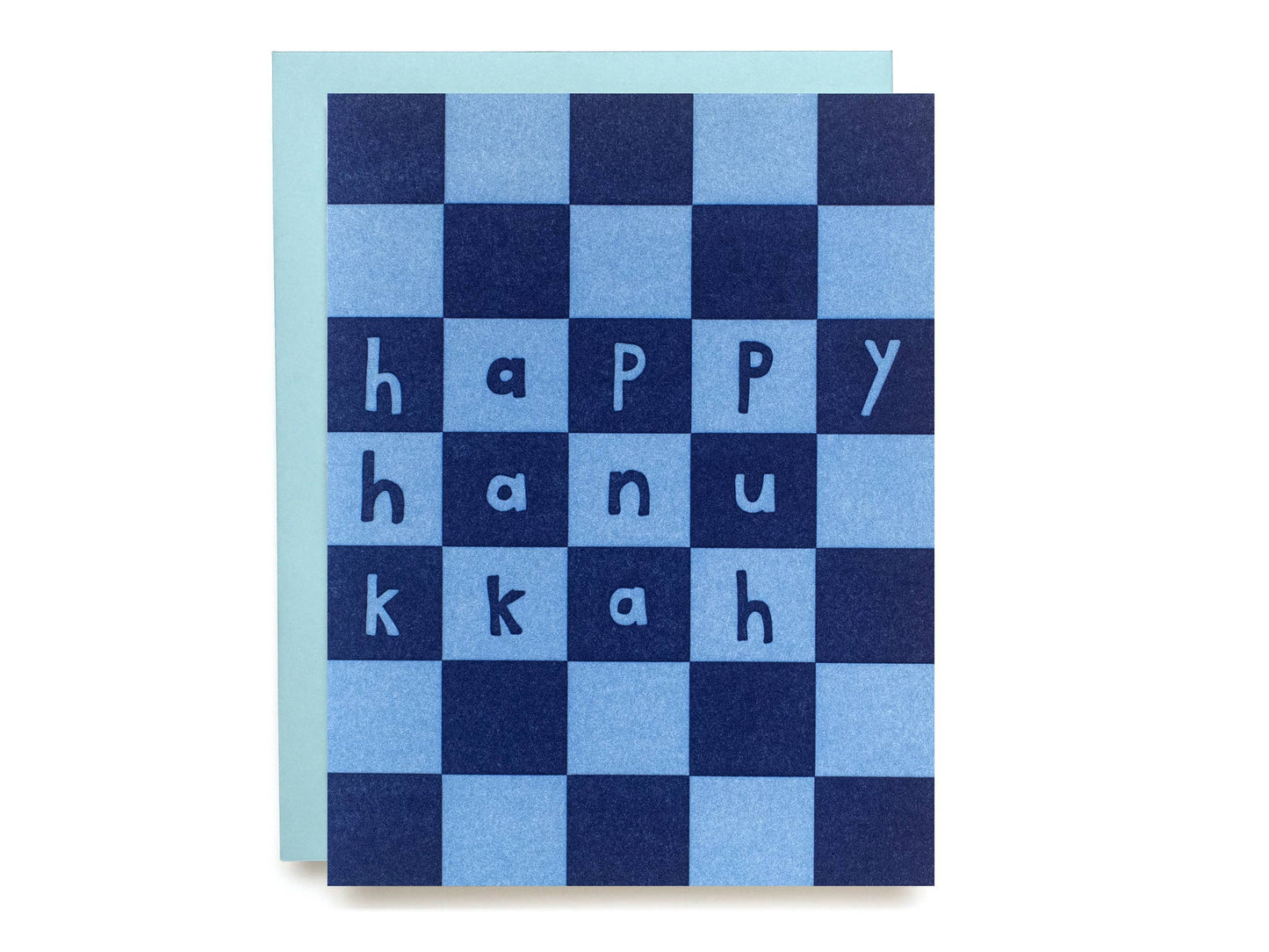 Hanukkah Checker - Letterpress Greeting Card