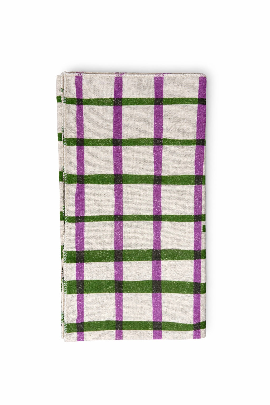 Hatch Napkins - Violet + Green (Set of 2)