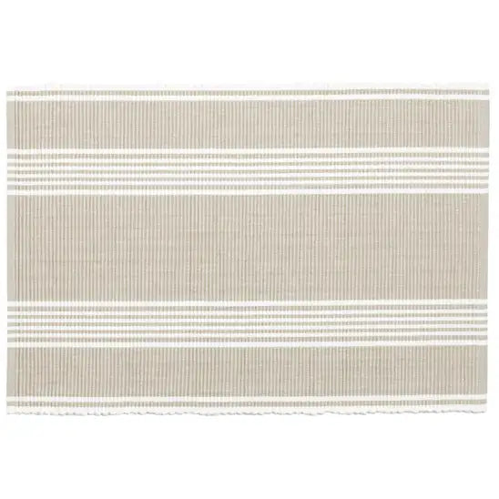Bistro Stripe Platinum Placemat - Set of 4