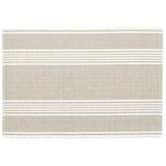 Bistro Stripe Platinum Placemat - Set of 4