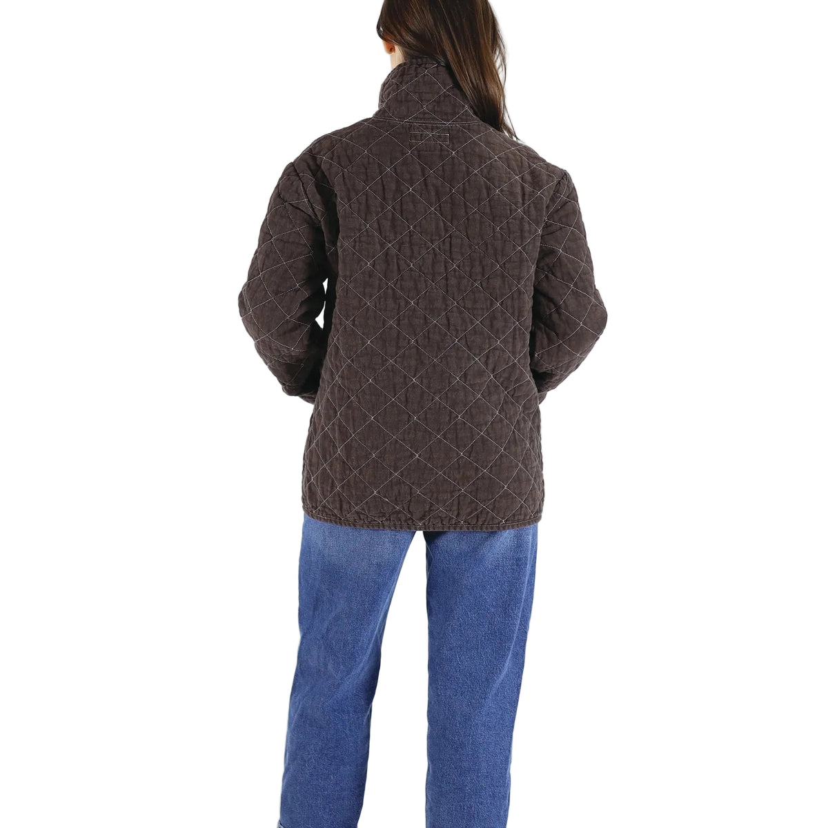 Quilted Snap Jacket - Espresso