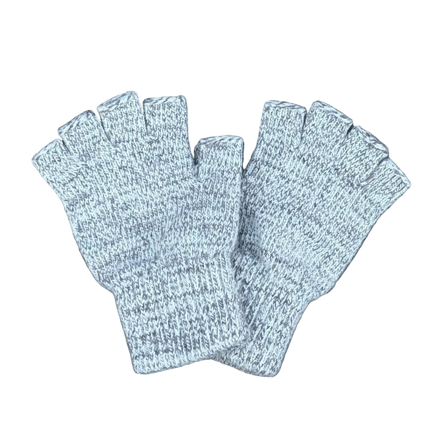 Fingerless Glove with Deerskin - Oatmeal with Natural