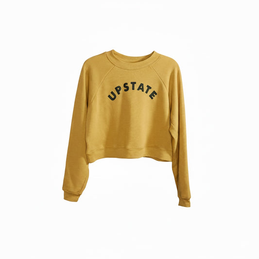 Women's Upstate Arch Crop Crewneck - Heather Mustard