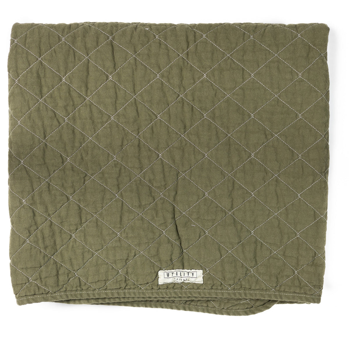 Garment Dyed Throw Blanket - Olive