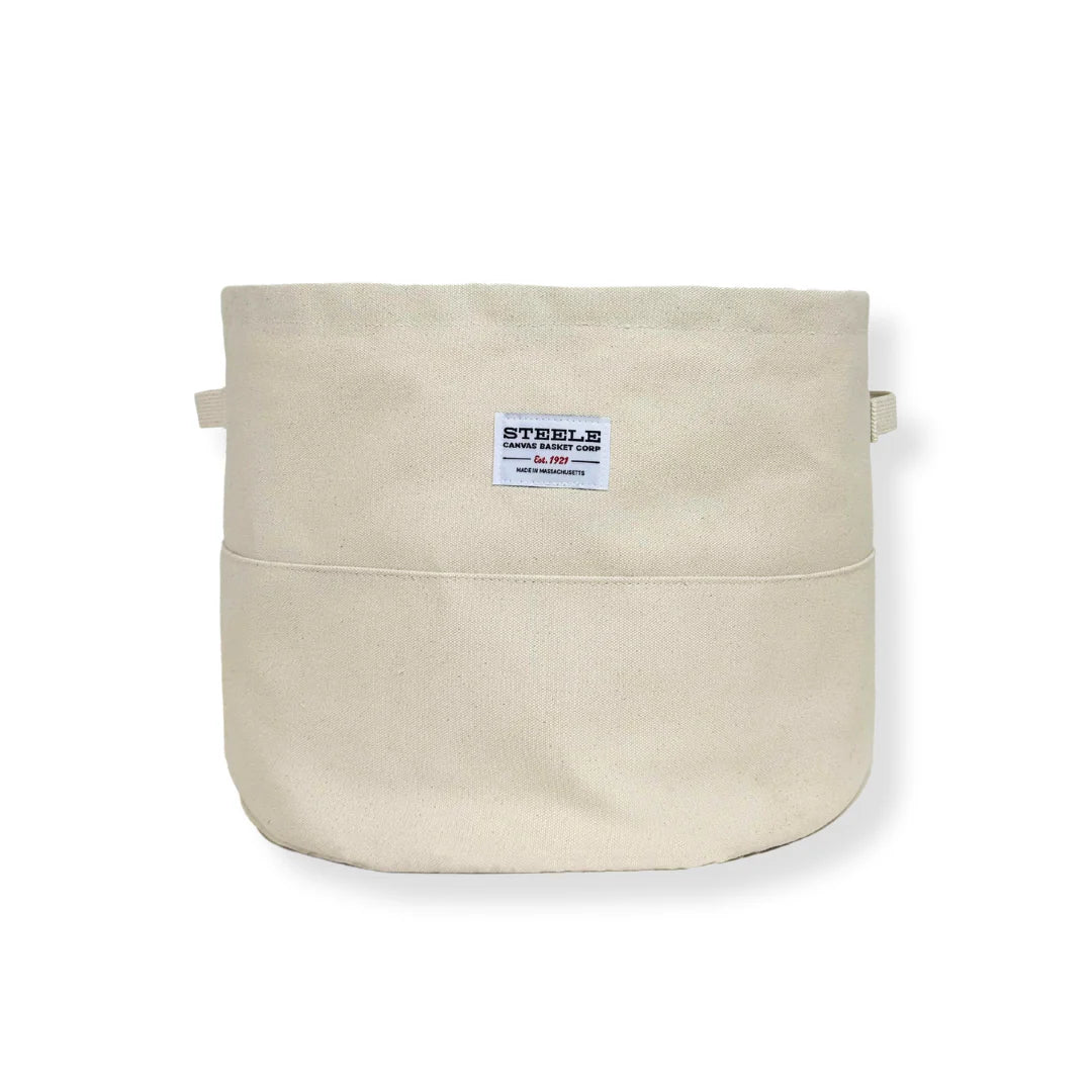Large Round Canvas Storage Bin
