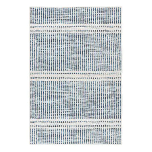 Melange Diamond Machine Washable Rug - Blue