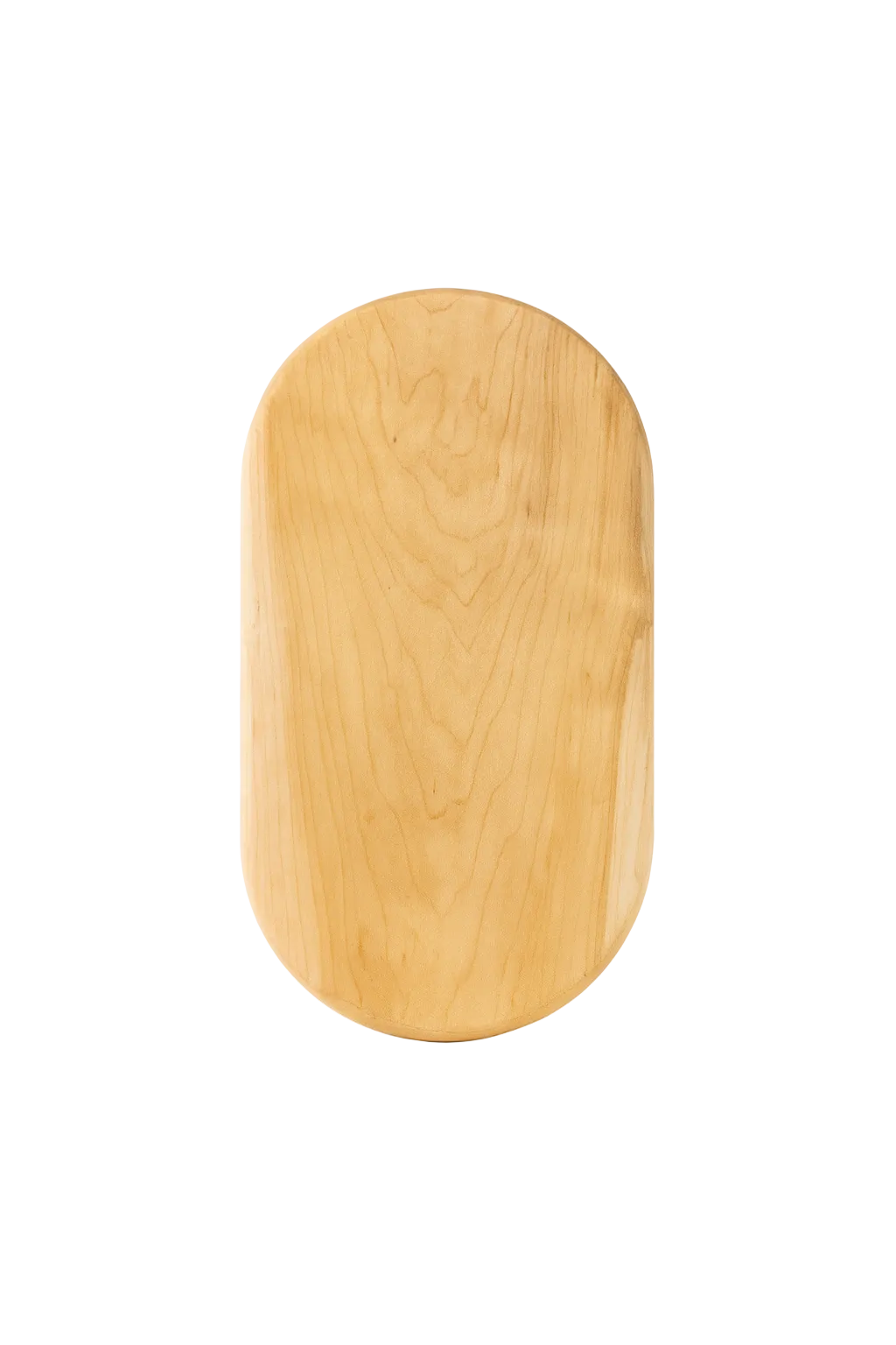 Wooden cutting board on a white background