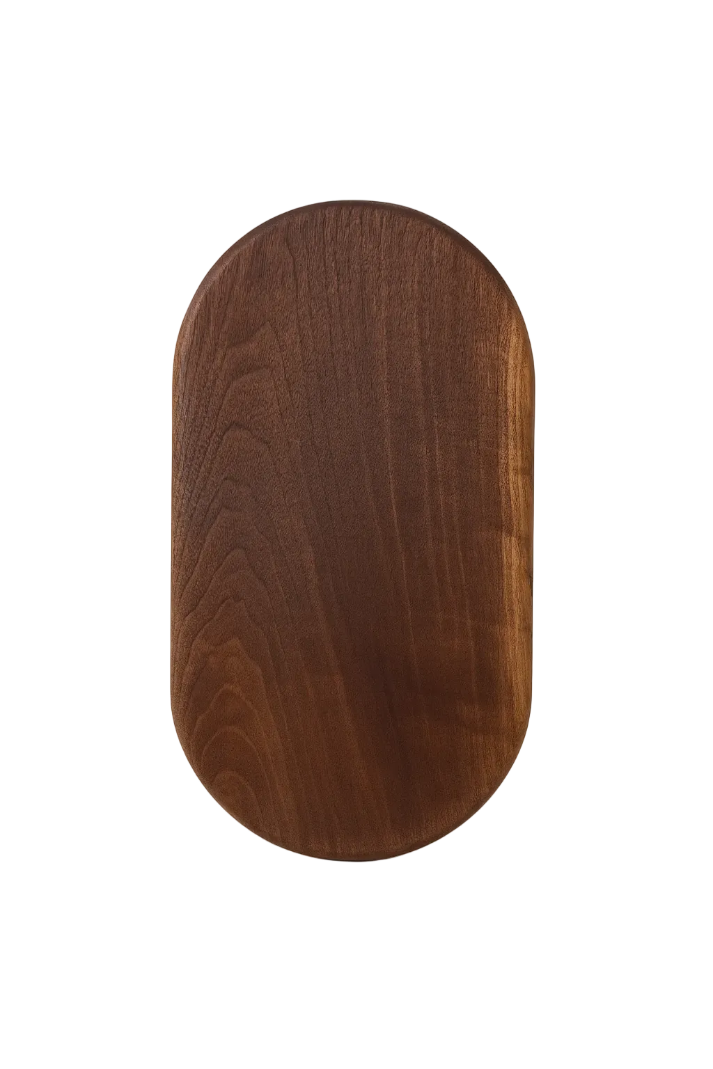 Wooden cutting board on a white background