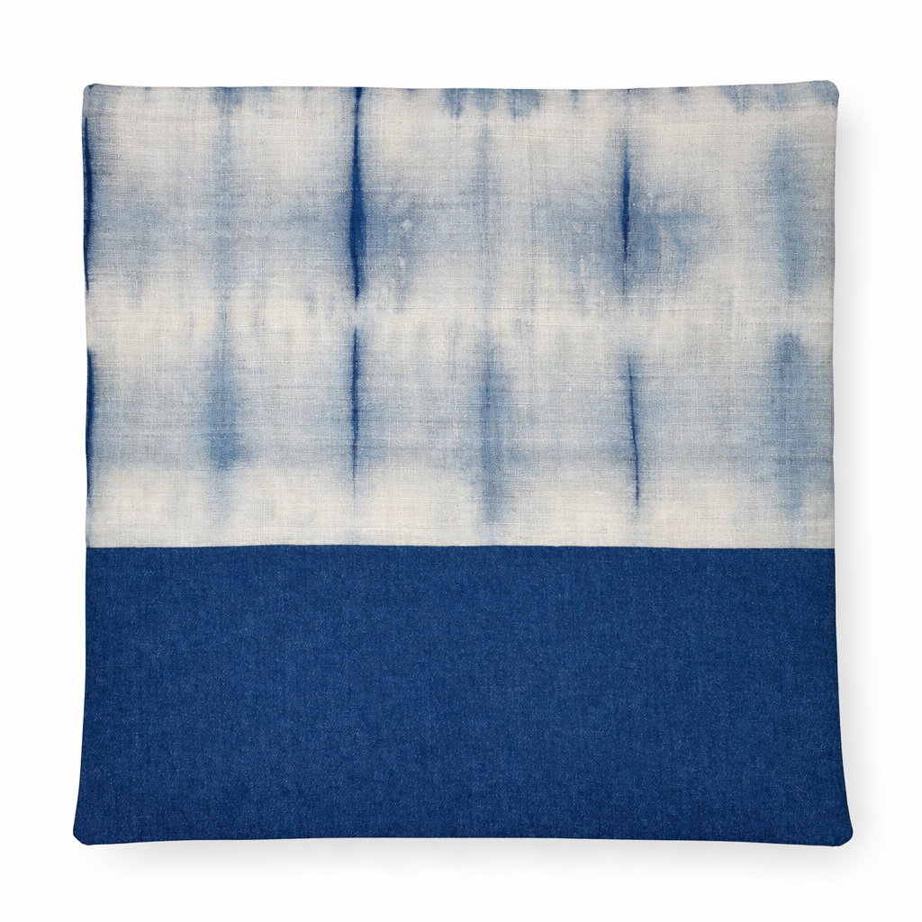 Indigo Batik Hmong + Denim Pillow Cover (20x20)