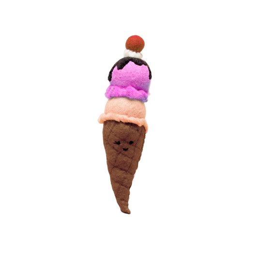 Double Scoop Cone Squeaker Toy