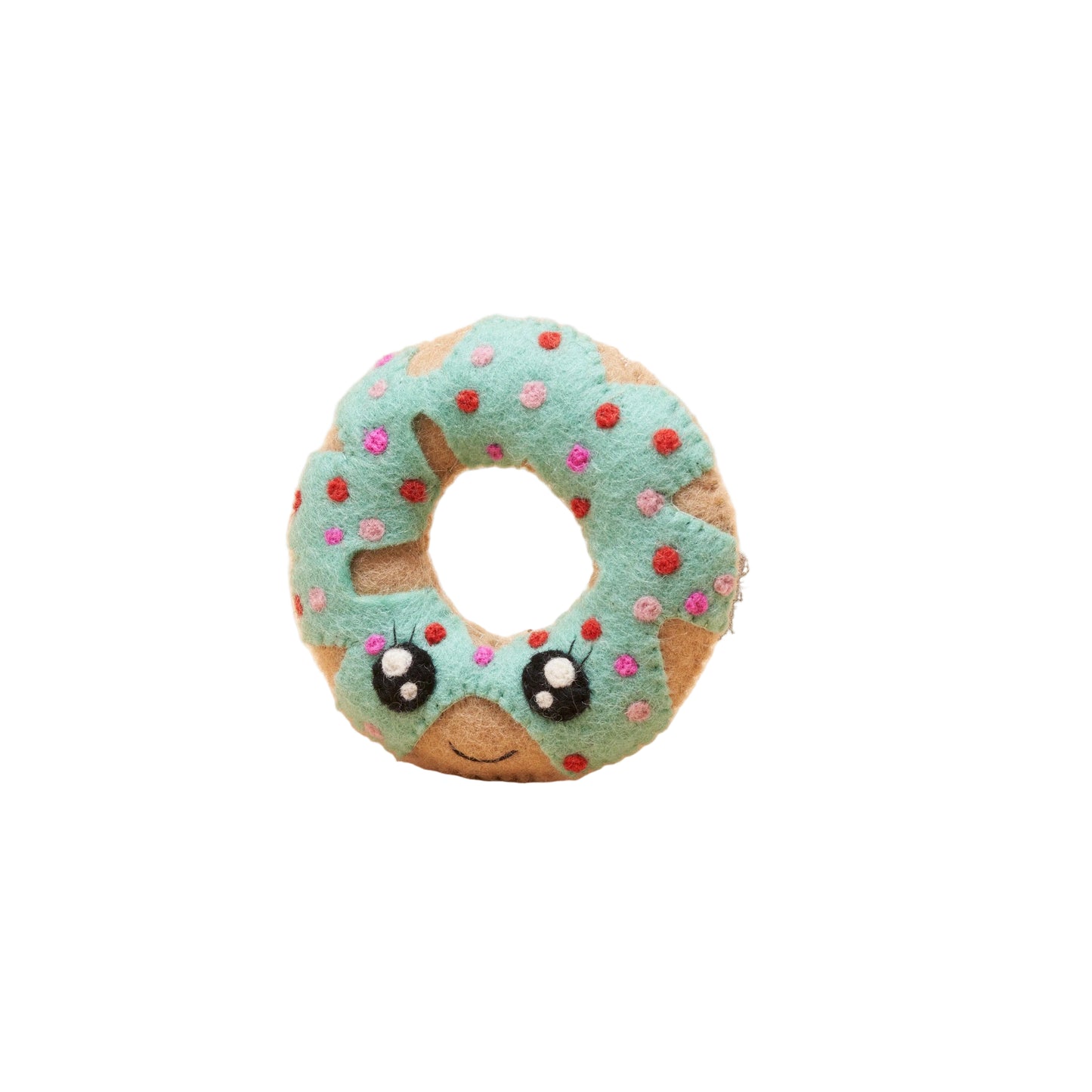 Round Blue Donut Squeaker Toy